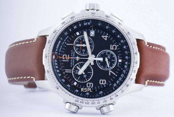 Hamilton Khaki Aviation X-Wind Cronógrafo Cuarzo GMT Swiss Made H77912535 Reloj para hombre