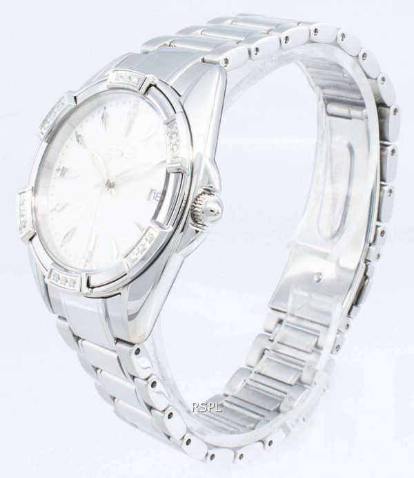 Reloj Seiko Classic SKK883P SKK883P1 SKK883 Diamond Acentos de cuarzo para mujer