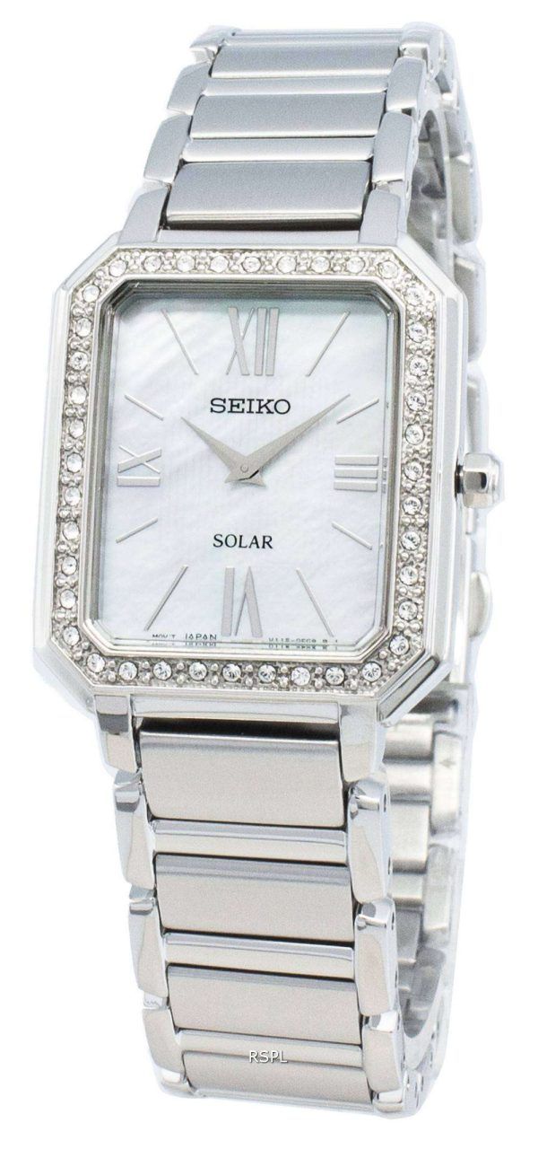 Seiko Conceptual SUP427P SUP427P1 SUP427 Diamond Acentos Solar Reloj para mujer