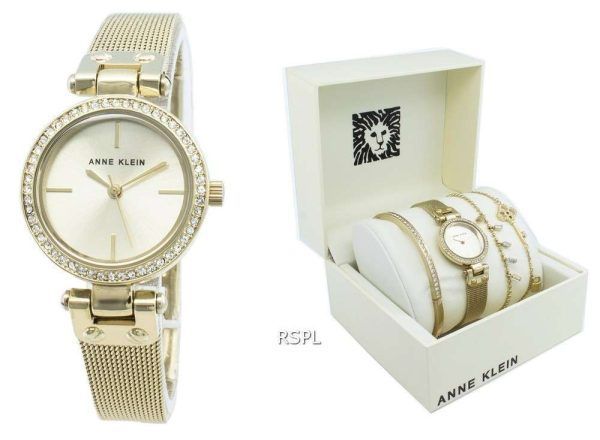Anne Klein 3424GBST Reloj de cuarzo con detalles de diamantes para mujer