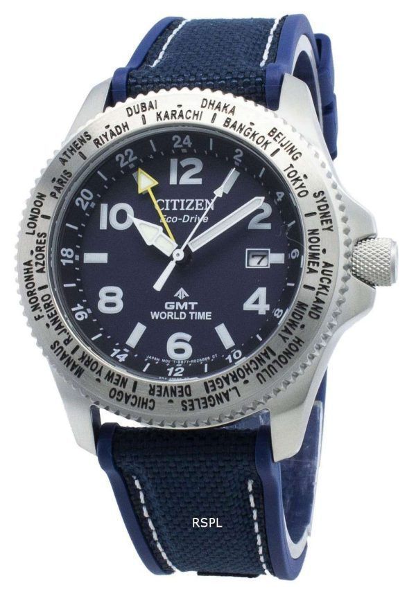 Reloj Citizen Promaster BJ7100-15L World Time Eco-Drive 200M para hombre