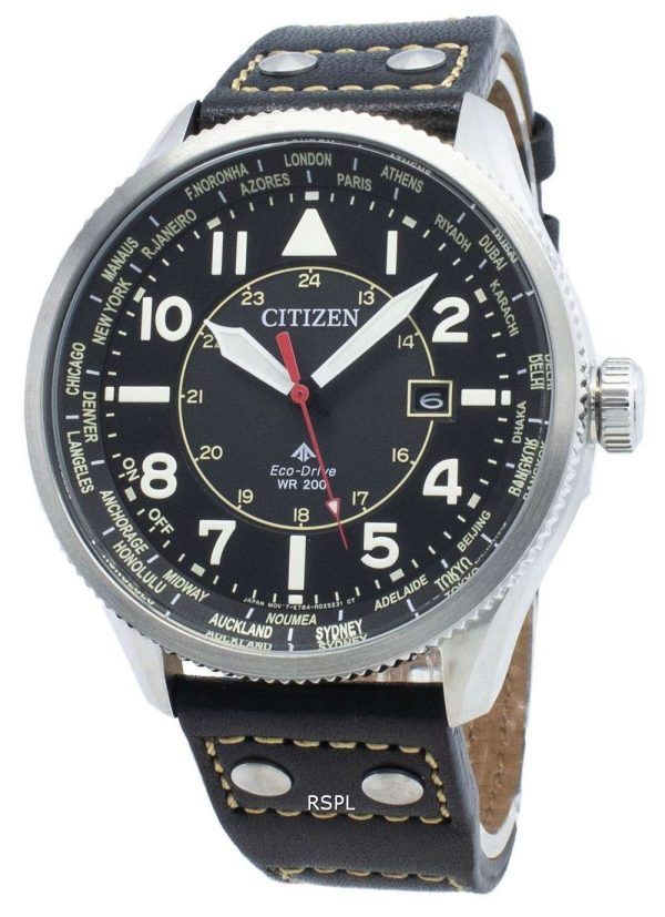 Reloj Citizen Promaster Nighthawk BX1010-02E World Time Eco-Drive 200M para hombre