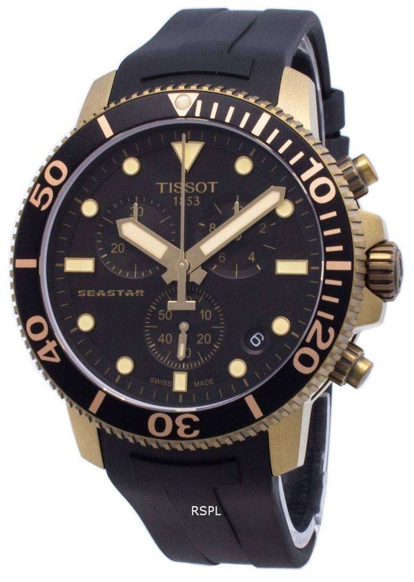 Reloj Tissot Diver&#39,s Seastar T120.417.37.051.01 T1204173705101 Cronógrafo Quartz 300M Hombre