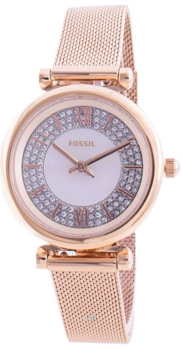 Fossil Carlie Mini ES4836 Reloj de mujer con detalles de diamantes de cuarzo