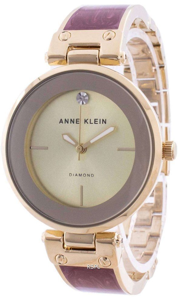Anne Klein 2512BYGB Quartz Diamond Accents Reloj para mujer