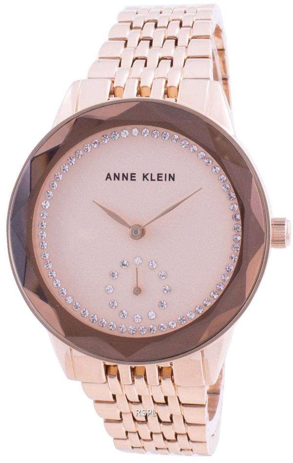 Anne Klein Swarovski Crystal Accented 3506RGRG Reloj de cuarzo para mujer