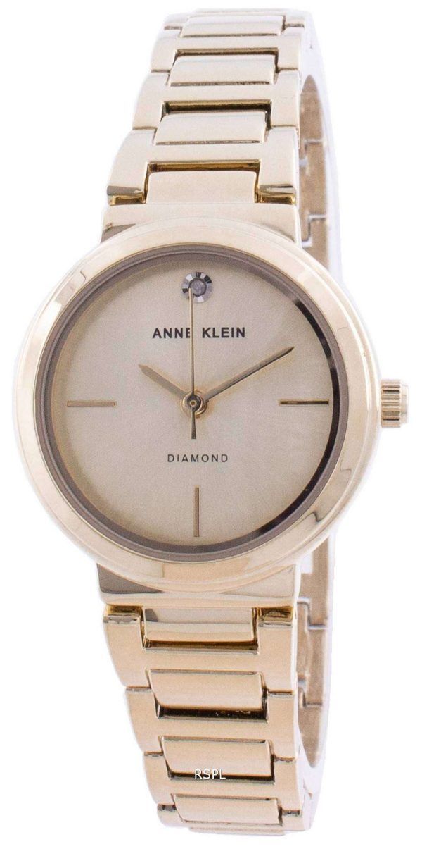 Reloj de cuarzo Anne Klein Genuine Diamond 3528CHGB para mujer