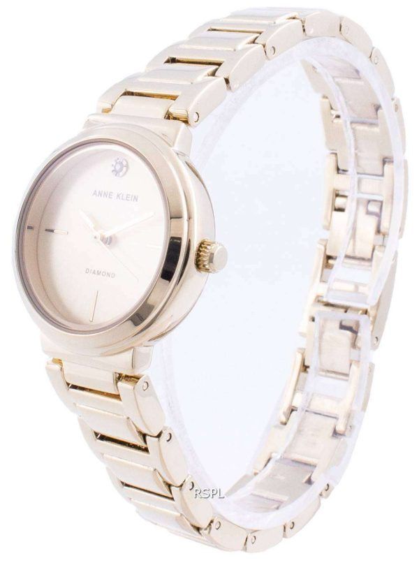 Reloj de cuarzo Anne Klein Genuine Diamond 3528CHGB para mujer