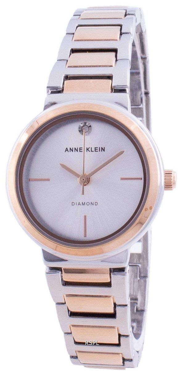 Reloj de cuarzo para mujer Anne Klein Genuine Diamond 3529SVRT