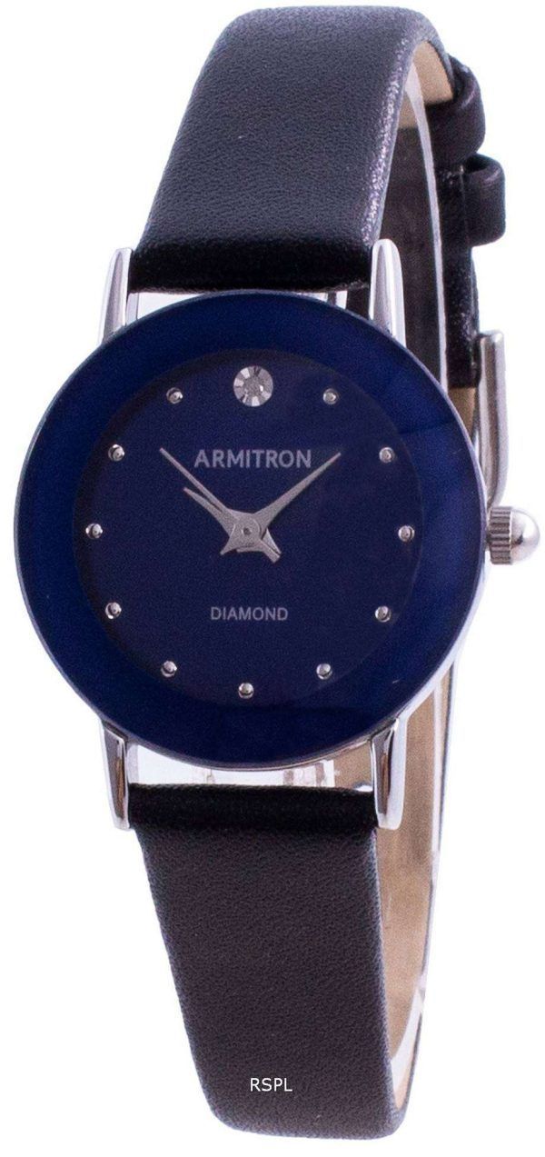 Armitron 752447BLSVBK Reloj de mujer con detalles de diamantes de cuarzo