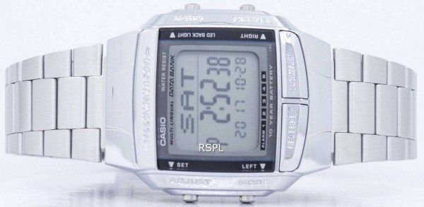 Casio Data Bank Illuminator Dual Time Alarm Digital DB-360-1A DB360-1A Reloj para hombre