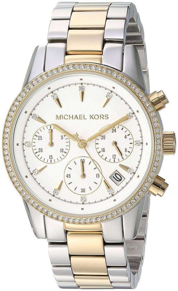 Michael Kors Ritz cronógrafo de cuarzo Diamond Accent MK6474 Reloj para mujer