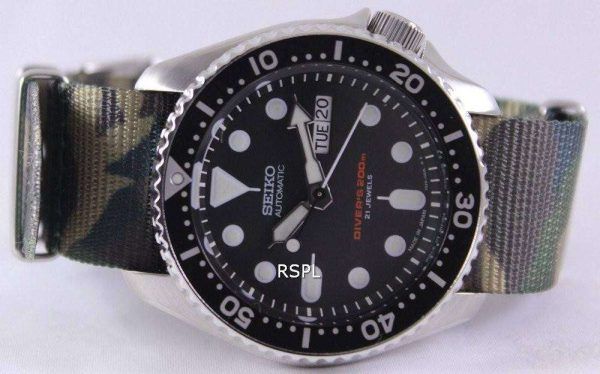 Reloj para hombre Seiko Automatic Diver's 200M Army OTAN SKX007J1-NATO5