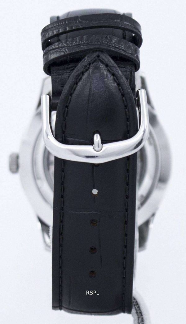 Reloj para hombre Seiko 5 Sports Military Automatic Japan Made Ratio de cuero negro SNZG07J1-LS6