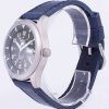 Seiko 5 Sports SNZG09J1-LS13 Reloj de hombre con correa de cuero azul marino de Japón Made Dark