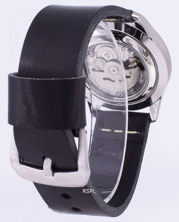 Seiko 5 Sports SNZG09J1-LS14 Reloj de hombre con correa de piel negra hecha en Japón de Japón
