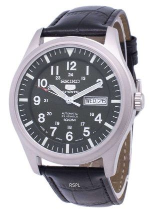 Reloj para hombre Seiko 5 Sports Automatic Japan Made Ratio de cuero negro SNZG09J1-LS6