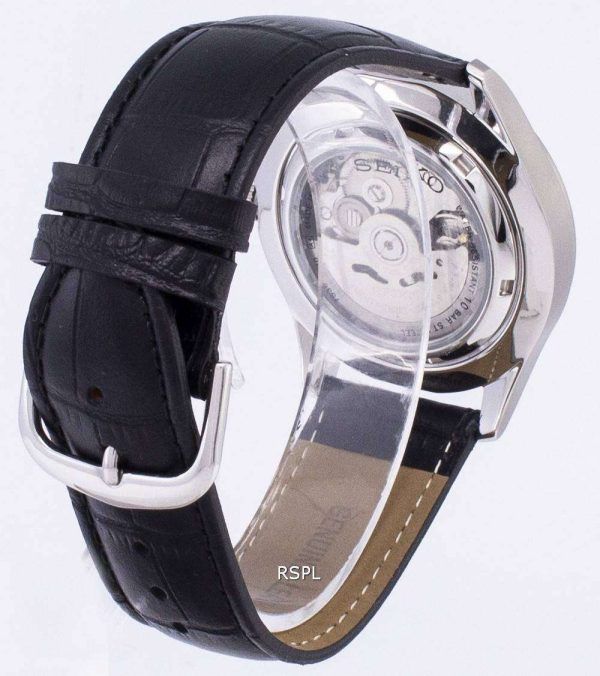 Reloj para hombre Seiko 5 Sports Automatic Japan Made Ratio de cuero negro SNZG09J1-LS6