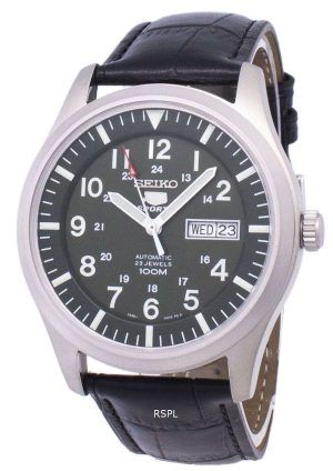 Reloj para hombre Seiko 5 Sports Ratio automático de cuero negro SNZG09K1-LS6