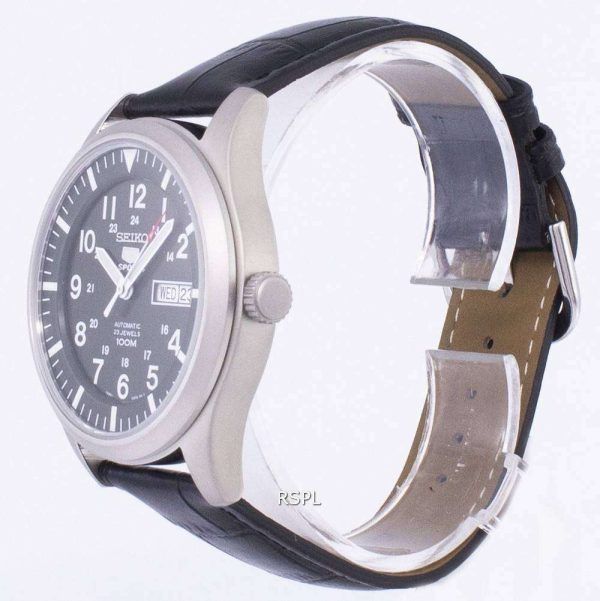 Reloj para hombre Seiko 5 Sports Ratio automático de cuero negro SNZG09K1-LS6