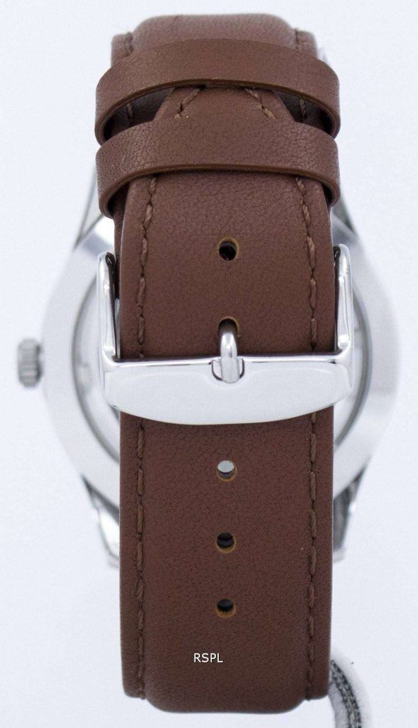 Reloj para hombre Seiko 5 Sports Automatic Japan Made Ratio de cuero marrón SNZG15J1-LS12