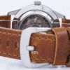 Reloj para hombre Seiko 5 Sports Automatic Japan Made Ratio de cuero marrón SNZG15J1-LS9