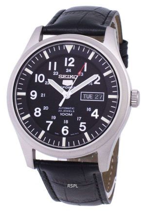 Reloj para hombre Seiko 5 Sports Ratio automático de cuero negro SNZG15K1-LS6