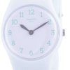 Swatch Greenbelle Reloj para mujer con correa de silicona y esfera blanca LG129