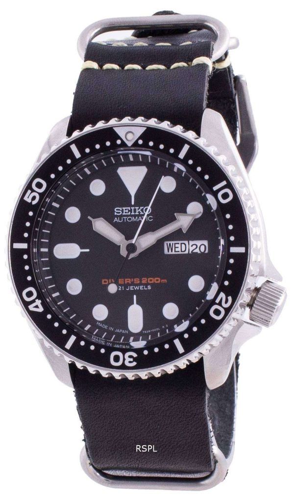 Seiko Automatic Diver&#39,s SKX007J1-var-LS19 200M Reloj para hombre hecho en Japón