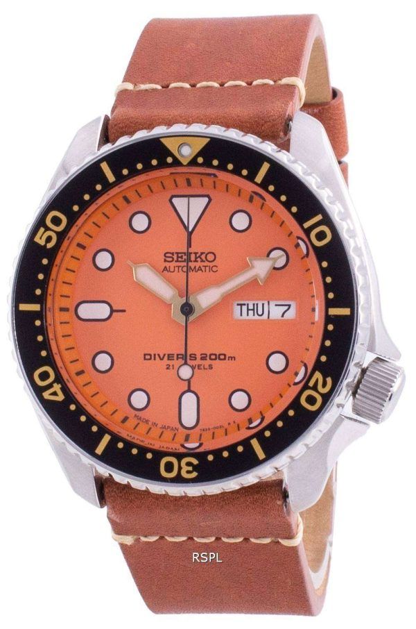 Seiko Automatic Diver&#39,s SKX011J1-var-LS21 200M Reloj para hombre hecho en Japón