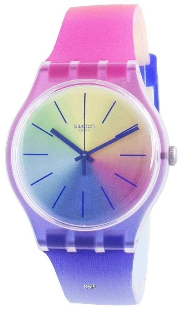 Reloj Swatch Multiboost Multicolor Dial Correa de silicona de cuarzo SUOK143 para hombre
