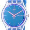 Swatch Polablue Reloj para hombre con correa de silicona con esfera azul y cuarzo SUOK711