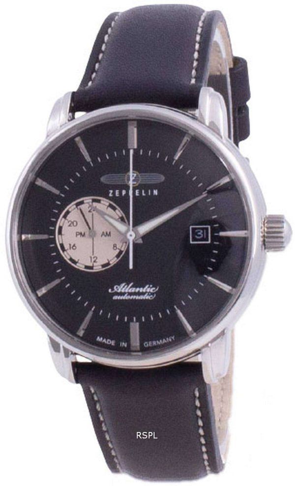 Zeppelin Atlantic Black Dial Automatic 8470-2 84702 Reloj para hombre