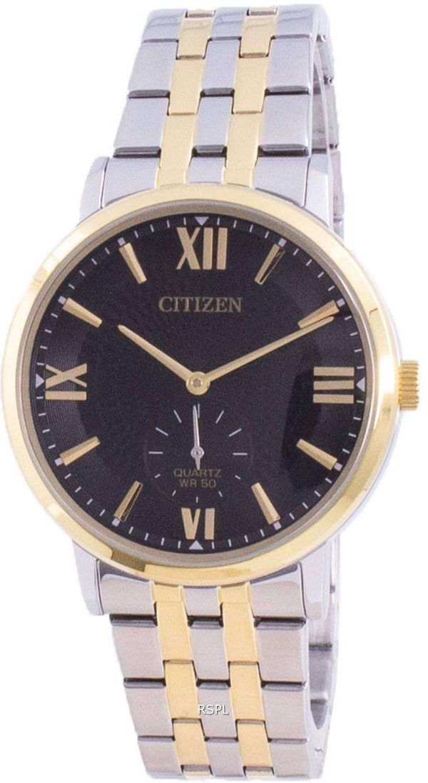 Reloj para hombre Citizen con esfera negra de acero inoxidable y cuarzo BE9176-76E