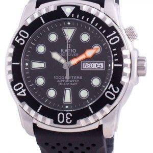 Ratio Free Diver Helium-Safe 1000M Sapphire Automatic 1068HA90-34VA-BLK Reloj para hombre