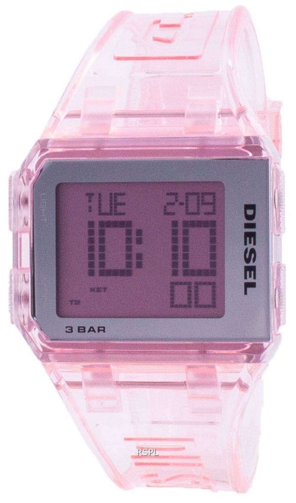 Reloj unisex Diesel Chopped Millennial rosa transparente de cuarzo DZ1920
