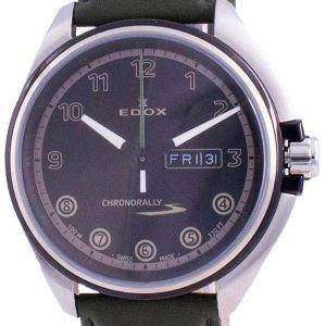 Edox Chronorally-S Day Date Quartz 843013NCVNNV 84301 3NCV NNV 100M Men's Watch
