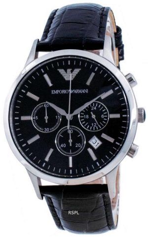 Emporio Armani Renato Classic Chronograph Quartz Black Dial AR2447 Reloj para hombre