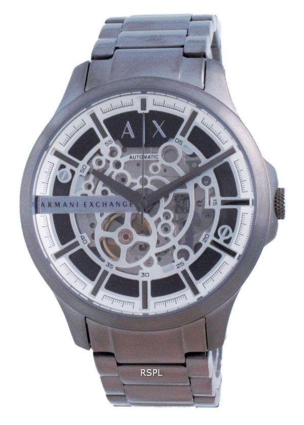 Reloj para hombre Armani Exchange Hampton Skeleton de acero inoxidable automático AX2417