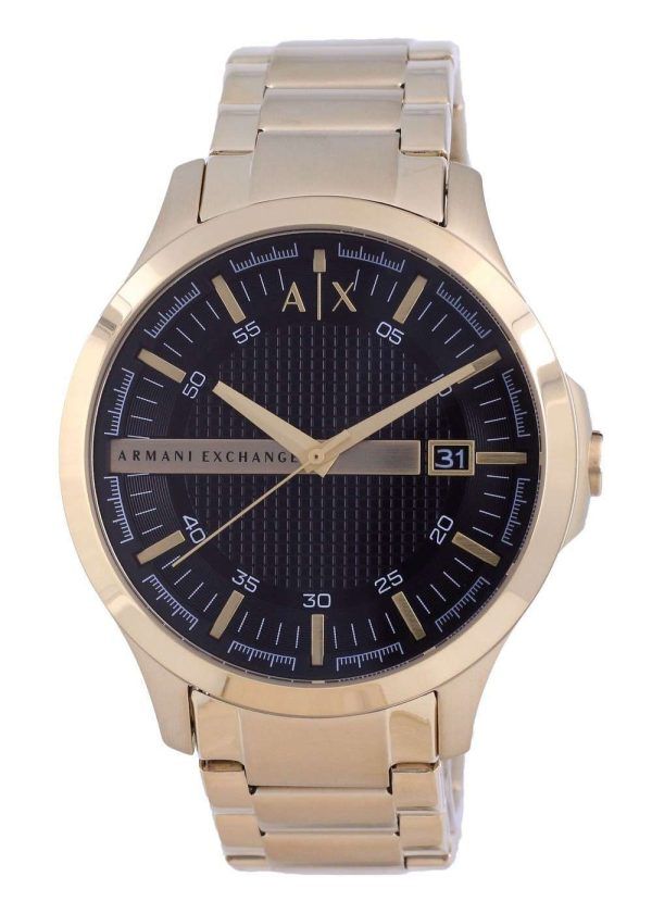 Armani Exchange Hampton Black Dial Quartz AX7124 Reloj para hombre con correa Set de regalo