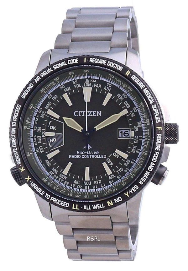 Reloj para hombre Citizen Promaster Eco-Drive Titanium CB0206-86X 200M Diver&#39,s controlado por radio