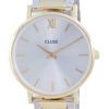 Cluse Minuit 3-Link Silver Dial Two Tone Stainless Steel Quartz CW0101203028 Reloj para mujer