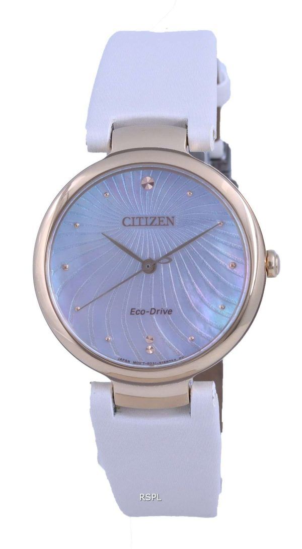 Reloj Citizen Mother Of Pearl Dial Satin Eco-Drive EM0853-22D para mujer