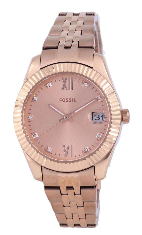 Fossil Scarlette Mini reloj de cuarzo de acero inoxidable en tono dorado rosa ES4898 para mujer