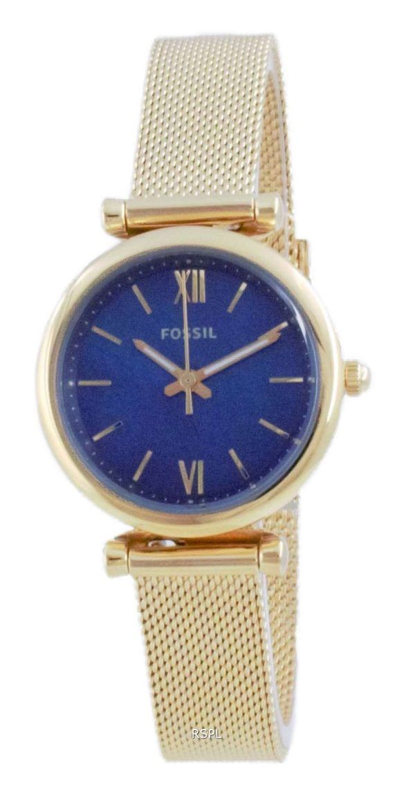 Fossil Carlie Mini reloj dorado de acero inoxidable de cuarzo ES5020 para mujer