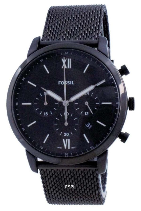 Fossil Neutra Black Dial Chronograph Quartz FS5707 Reloj para hombre