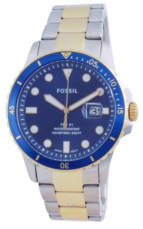Fossil FB-01 Reloj de cuarzo de acero inoxidable FS5742 100M para hombre