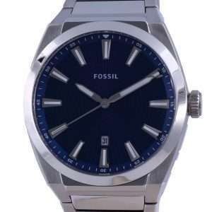 Fossil Everett Reloj para hombre con esfera azul de acero inoxidable y cuarzo FS5822