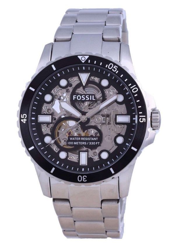 Fossil FB-01 Reloj para hombre con esfera negra y corazón abierto automático ME3190 100M