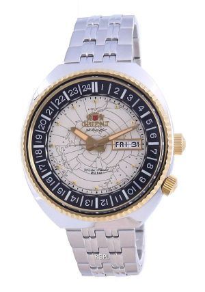Reloj para hombre Orient World Map Revival de acero inoxidable automático Diver&#39,s RA-AA0E01S19B 200M